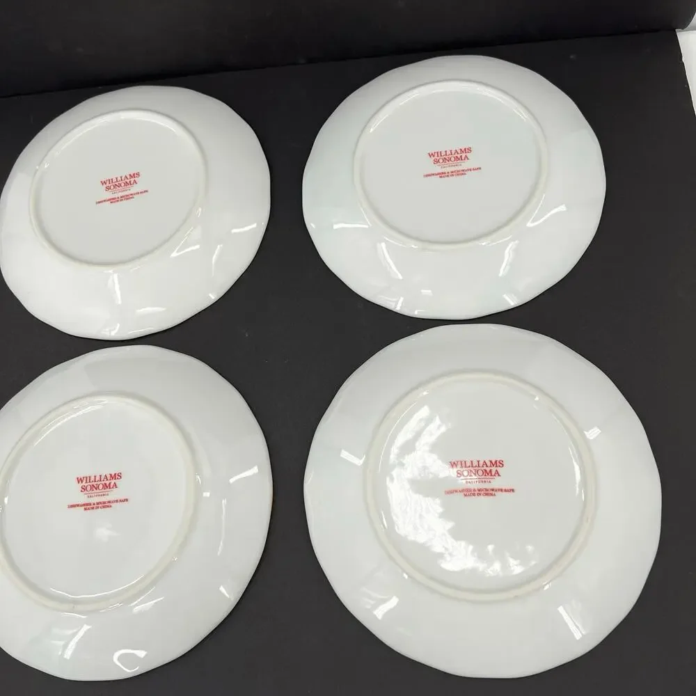 NWOT 4 Williams-Sonoma Twas The Night Before Christmas Salad Plate Tree.